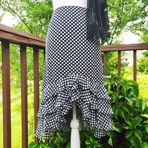 Nygard Collection Petites Pocka Dot Skirt